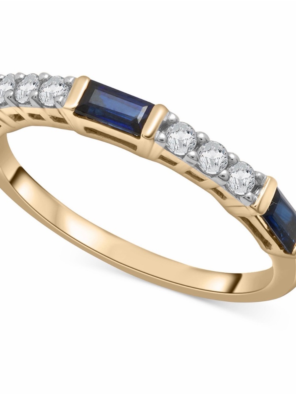 Lab-Grown Blue Sapphire: 3/8 ct. t.w.